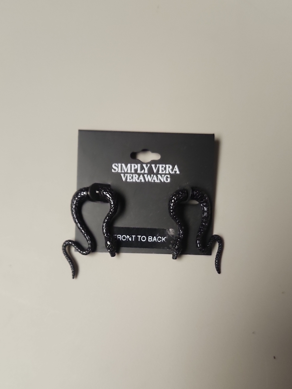 Simply Vera Vera Wang Black Snake Earrings